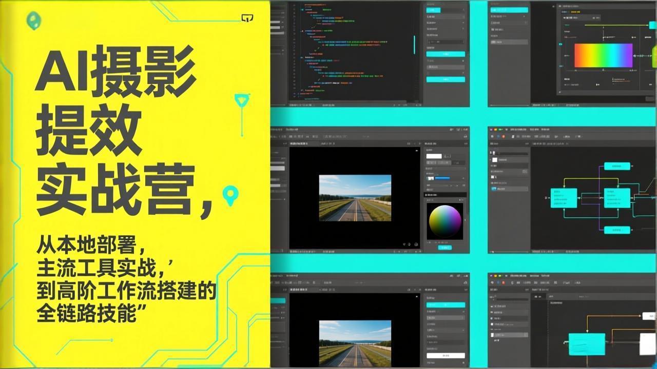 AI+摄影提效实战营，从本地部署，主流工具实战，到高阶工作流搭建的全链路技能网赚库-项目库-轻创网-中创网-福缘网-冒泡网-资源之家-魔方项目库网赚库