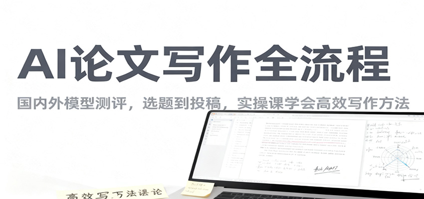 AI论文写作全流程，国内外模型测评，选题到投稿，实操课学高效写作方法网赚库-项目库-轻创网-中创网-福缘网-冒泡网-资源之家-魔方项目库网赚库