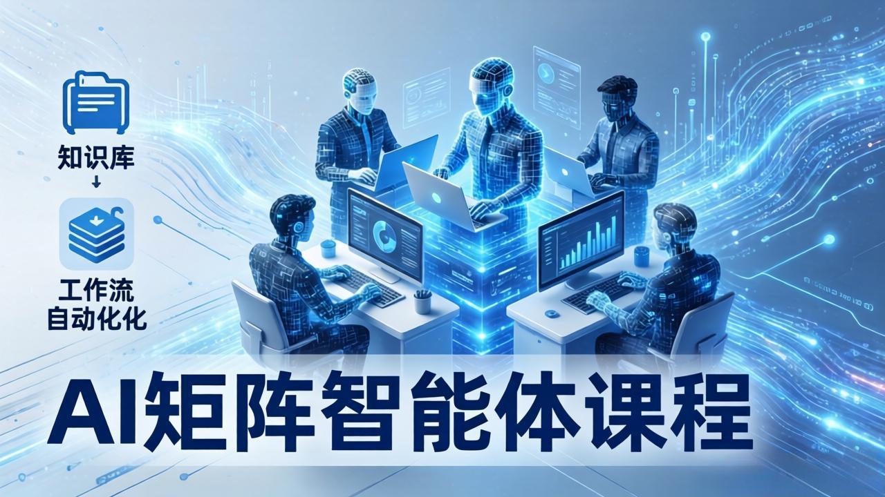 AI矩阵智能体实战：100个数字员工批量生产内容，文本知识库+工作流自动化全搞定网赚库-项目库-轻创网-中创网-福缘网-冒泡网-资源之家-魔方项目库网赚库