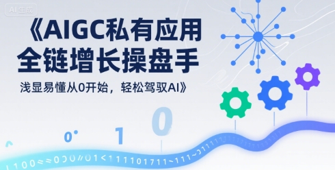 AIGC私有化应用全链增长操盘手，浅显易懂从0开始，轻松驾驭AI网赚库-项目库-轻创网-中创网-福缘网-冒泡网-资源之家-魔方项目库网赚库