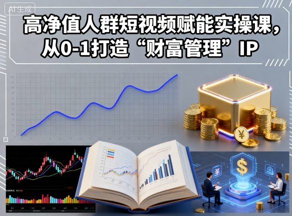 高净值人群短视频赋能实操课，从0-1打造“财富管理”IP网赚库-项目库-轻创网-中创网-福缘网-冒泡网-资源之家-魔方项目库网赚库