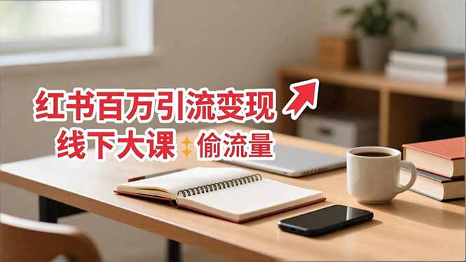 小红书百万引流变现-11月线下大课:分享从0到百万引流路径,手把手教偷流量、拿结果网赚库-项目库-轻创网-中创网-福缘网-冒泡网-资源之家-魔方项目库网赚库