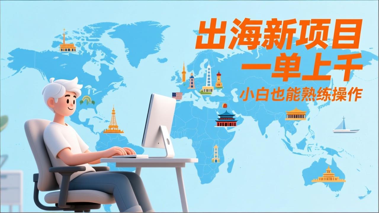 出海新项目，一单上千，小白也能熟练操作网赚库-项目库-轻创网-中创网-福缘网-冒泡网-资源之家-魔方项目库网赚库