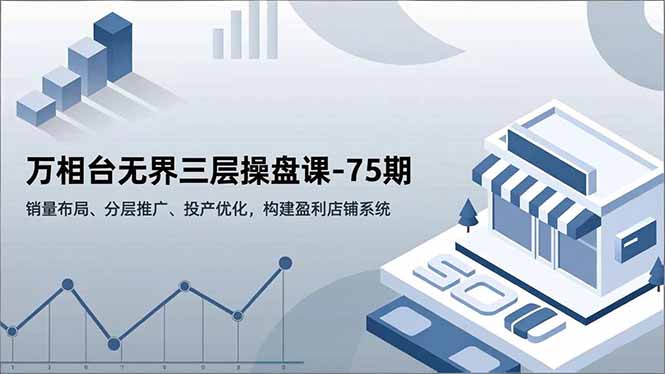 万相台无界三层操盘课-75期，销量布局、分层推广、投产优化，构建盈利店铺系统网赚库-项目库-轻创网-中创网-福缘网-冒泡网-资源之家-魔方项目库网赚库