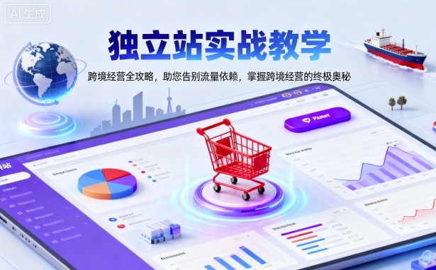 独立站实战教学，跨境经营全攻略，助您告别流量依赖，掌握跨境经营的终极奥网赚库-项目库-轻创网-中创网-福缘网-冒泡网-资源之家-魔方项目库网赚库