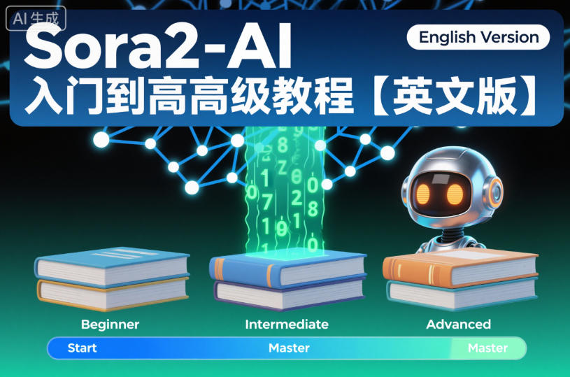 Sora2-AI入门到高级教程【英文版】网赚库-项目库-轻创网-中创网-福缘网-冒泡网-资源之家-魔方项目库网赚库