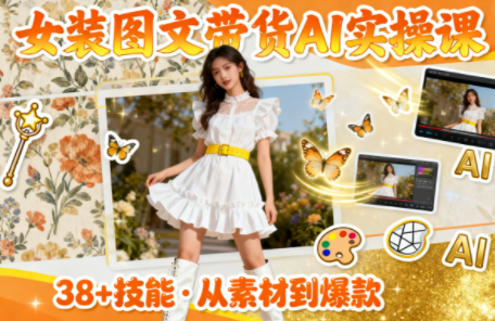 女装图文带货的AI实操课网赚库-项目库-轻创网-中创网-福缘网-冒泡网-资源之家-魔方项目库网赚库