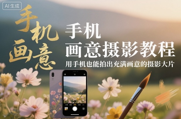 手机画意摄影教程,用手机也能拍出充满画意的摄影大片网赚库-项目库-轻创网-中创网-福缘网-冒泡网-资源之家-魔方项目库网赚库