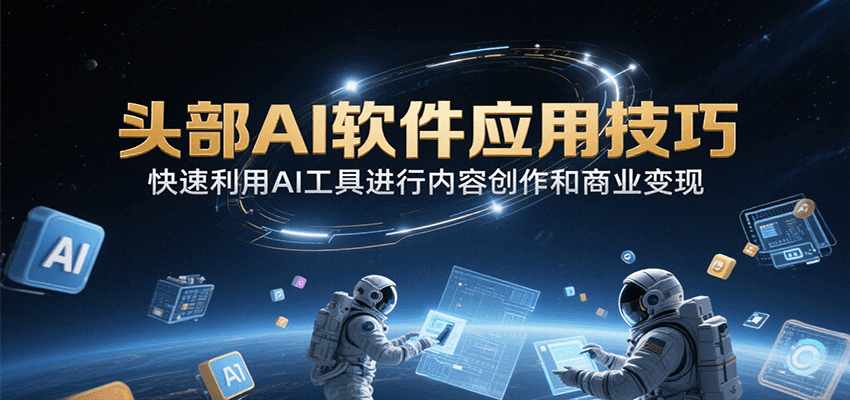头部AI软件应用技巧，快速利用AI工具进行内容创作和商业变现网赚库-项目库-轻创网-中创网-福缘网-冒泡网-资源之家-魔方项目库网赚库