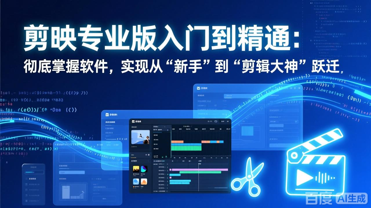 剪映专业版入门到精通：彻底掌握软件，实现从“新手”到“剪辑大神”跃迁网赚库-项目库-轻创网-中创网-福缘网-冒泡网-资源之家-魔方项目库网赚库