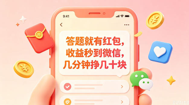 答题就有红包，收益秒到微信，几分钟挣几十块，学生党上班族宝妈都可以玩【揭秘】网赚库-项目库-轻创网-中创网-福缘网-冒泡网-资源之家-魔方项目库网赚库