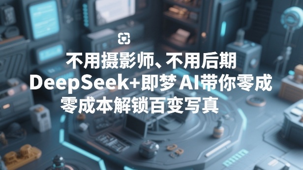 不用摄影师、不用后期，DeepSeek+即梦AI带你零成本解锁百变写真！网赚库-项目库-轻创网-中创网-福缘网-冒泡网-资源之家-魔方项目库网赚库