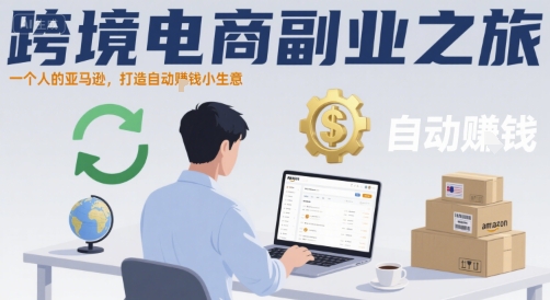 跨境电商副业之旅，一个人的亚马逊，打造自动賺钱小生意网赚库-项目库-轻创网-中创网-福缘网-冒泡网-资源之家-魔方项目库网赚库