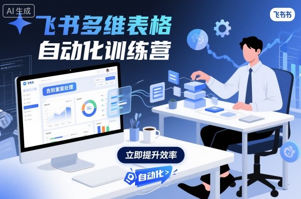 飞书多维表格自动化训练营，手把手教你告别重复处理，用多维表格开启高效办公新模式网赚库-项目库-轻创网-中创网-福缘网-冒泡网-资源之家-魔方项目库网赚库