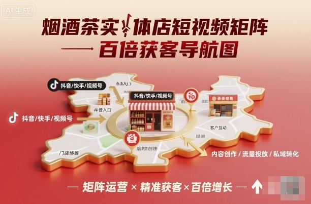 烟酒茶实体店短视频矩阵百倍获客导航图网赚库-项目库-轻创网-中创网-福缘网-冒泡网-资源之家-魔方项目库网赚库