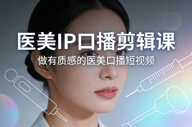 医美IP口播剪辑课，做有质感的医美口播短视频网赚库-项目库-轻创网-中创网-福缘网-冒泡网-资源之家-魔方项目库网赚库