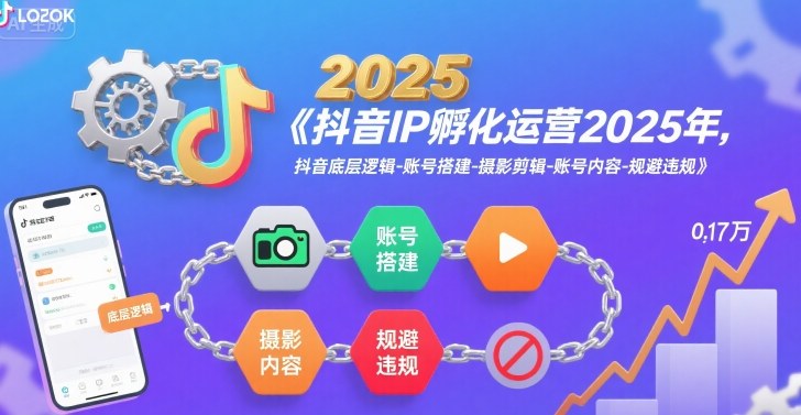 抖音IP孵化运营2025年，抖音底层逻辑-账号搭建-摄影剪辑-账号内容-规避违规网赚库-项目库-轻创网-中创网-福缘网-冒泡网-资源之家-魔方项目库网赚库