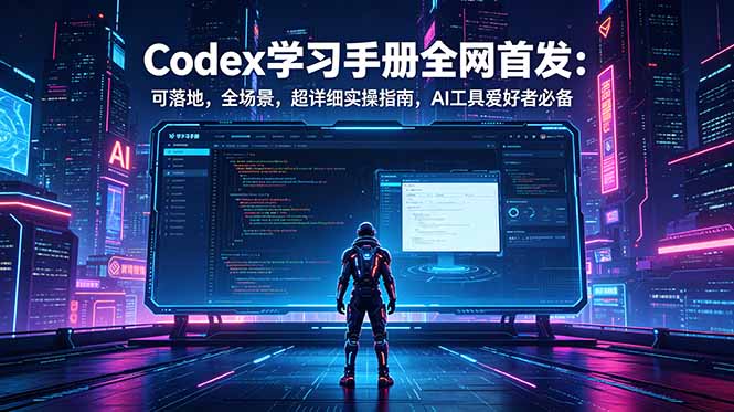 Codex学习手册全网首发:可落地,全场景,超详细实操指南,AI工具爱好者必备网赚库-项目库-轻创网-中创网-福缘网-冒泡网-资源之家-魔方项目库网赚库