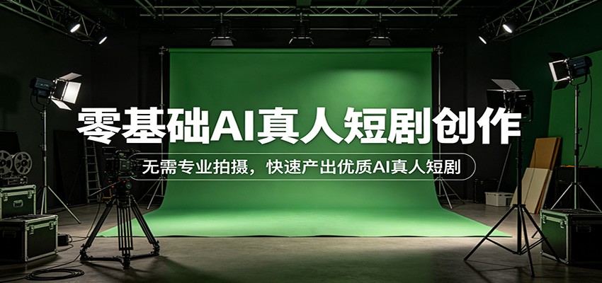 零基础AI真人短剧创作：无需专业拍摄，快速产出优质AI真人短剧网赚库-项目库-轻创网-中创网-福缘网-冒泡网-资源之家-魔方项目库网赚库
