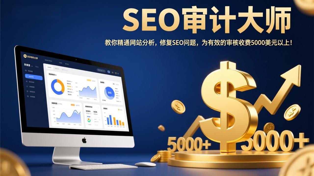 SEO审计大师：教你精通网站分析，修复SEO问题，为有效的审核收费5000美元以上！网赚库-项目库-轻创网-中创网-福缘网-冒泡网-资源之家-魔方项目库网赚库