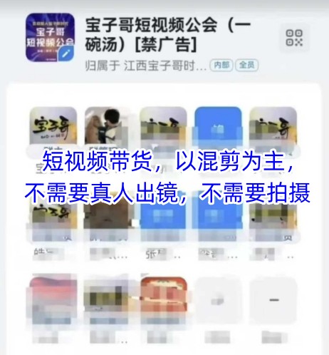宝子哥头部团队短视频带货，以混剪为主，不需要真人出镜，不需要拍摄【更新8月】网赚库-项目库-轻创网-中创网-福缘网-冒泡网-资源之家-魔方项目库网赚库