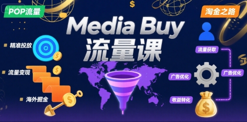 Media Buy之POP流量课，带你开启海外Media Buy淘金之路网赚库-项目库-轻创网-中创网-福缘网-冒泡网-资源之家-魔方项目库网赚库