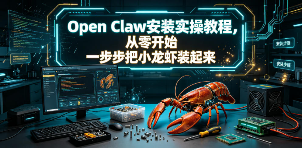 Open Claw安装实操教程，从零开始一步步一步步把小龙虾装起来网赚库-项目库-轻创网-中创网-福缘网-冒泡网-资源之家-魔方项目库网赚库