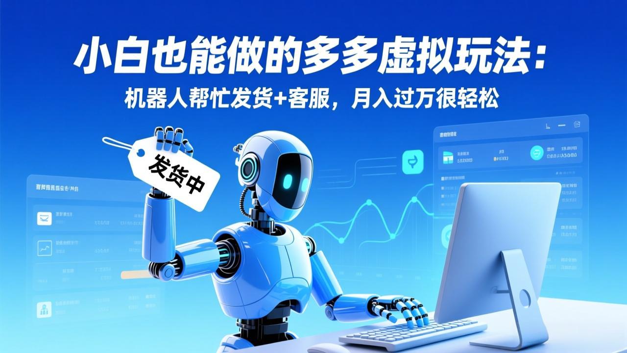 小白也能做的多多虚拟玩法：机器人帮忙发货+客服，月入过万很轻松网赚库-项目库-轻创网-中创网-福缘网-冒泡网-资源之家-魔方项目库网赚库