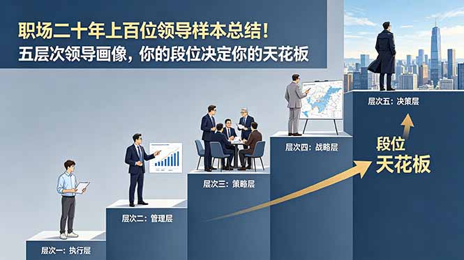 付费文章：职场二十年上百位领导样本总结！五层次领导画像，你的段位决定你的天花板网赚库-项目库-轻创网-中创网-福缘网-冒泡网-资源之家-魔方项目库网赚库