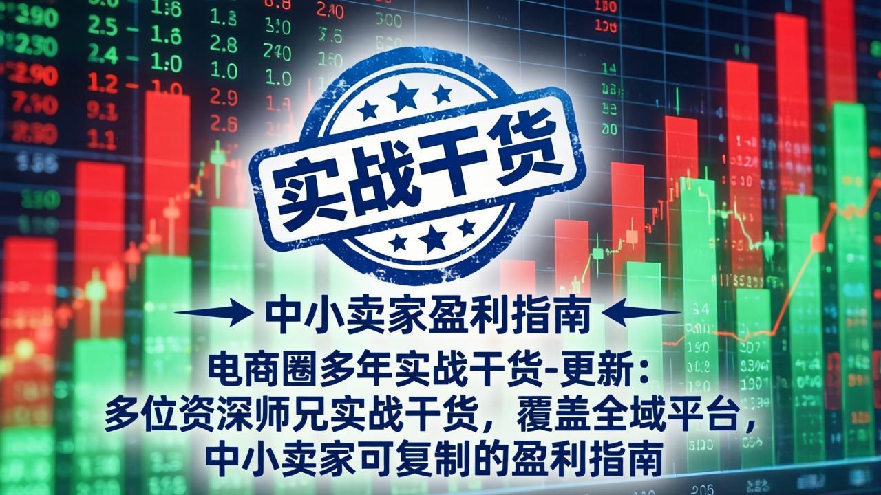 电商圈多年实战干货-更新5月20:多位资深师兄实战干货/覆盖全域平台,中小卖家可复制的盈利指南网赚库-项目库-轻创网-中创网-福缘网-冒泡网-资源之家-魔方项目库网赚库