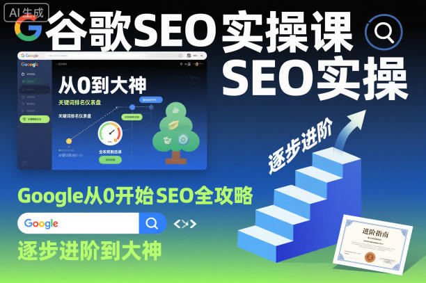 谷歌SEO实操课，Google从0开始SEO全攻略，逐步进阶到大神网赚库-项目库-轻创网-中创网-福缘网-冒泡网-资源之家-魔方项目库网赚库