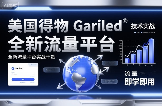 美国得物Gariled技术实战，全新流量平台实战干货，即学即用网赚库-项目库-轻创网-中创网-福缘网-冒泡网-资源之家-魔方项目库网赚库