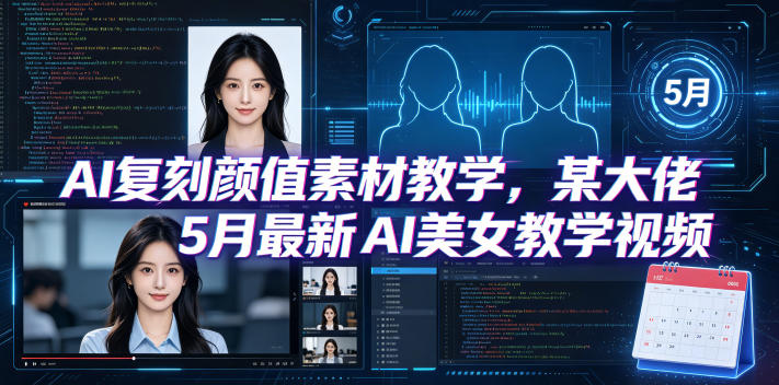 AI复刻颜值素材教学,某大佬5月最新AI美女教学视频,内含4月好物复刻教学网赚库-项目库-轻创网-中创网-福缘网-冒泡网-资源之家-魔方项目库网赚库