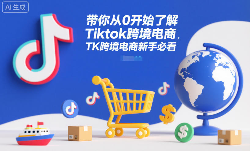 带你从0开始了解Tiktok跨境电商，TK跨境电商新手必看网赚库-项目库-轻创网-中创网-福缘网-冒泡网-资源之家-魔方项目库网赚库