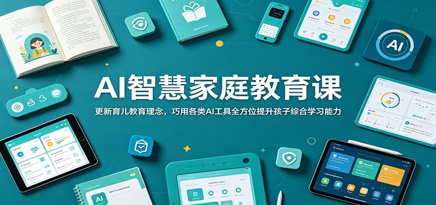 AI智慧家庭教育课：更新育儿教育理念，巧用各类AI工具全方位提升孩子综合学习能力网赚库-项目库-轻创网-中创网-福缘网-冒泡网-资源之家-魔方项目库网赚库