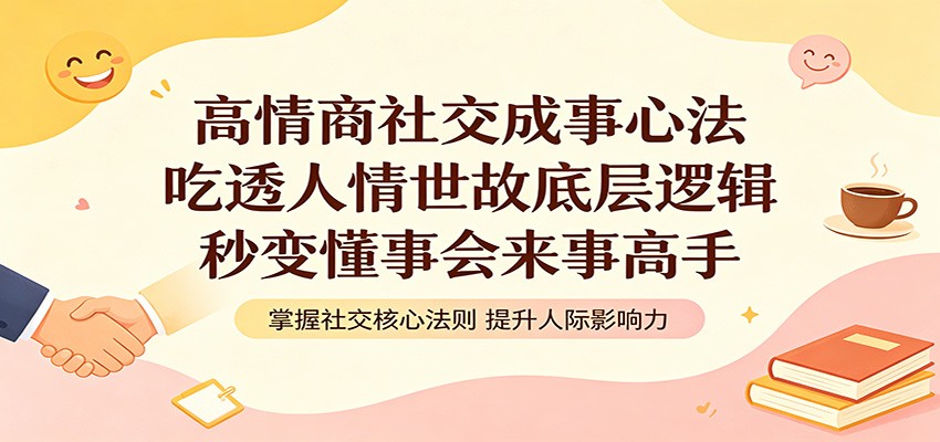 高情商社交成事心法：吃透人情世故底层逻辑，秒变懂事会来事高手网赚库-项目库-轻创网-中创网-福缘网-冒泡网-资源之家-魔方项目库网赚库