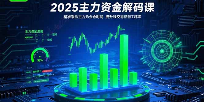 2025主力资金解码课：精准捕捉主力建仓时机，提升短线交易胜率(更新7月网赚库-项目库-轻创网-中创网-福缘网-冒泡网-资源之家-魔方项目库网赚库