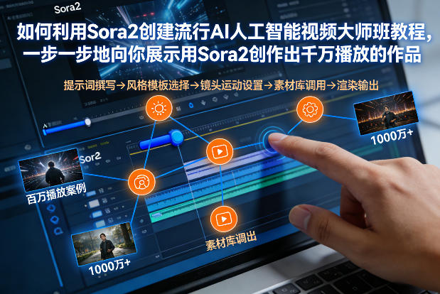 如何利用Sora2创建流行AI人工智能视频大师班，一步一步地向你展示用Sora2创作出千万播放的作品网赚库-项目库-轻创网-中创网-福缘网-冒泡网-资源之家-魔方项目库网赚库