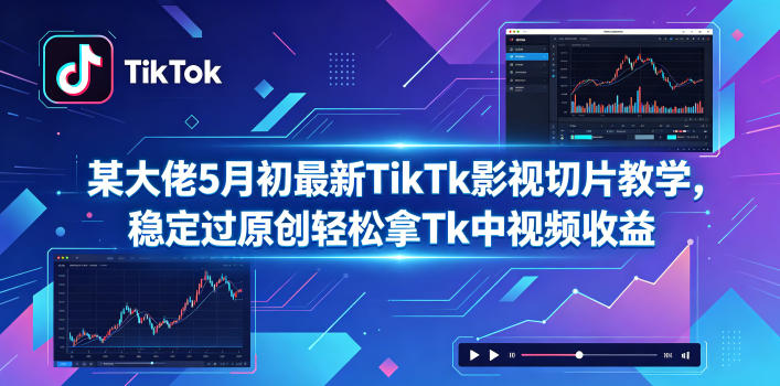 某大佬5月初最新TikTk影视切片教学,稳定过原创轻松拿Tk中视频收益网赚库-项目库-轻创网-中创网-福缘网-冒泡网-资源之家-魔方项目库网赚库