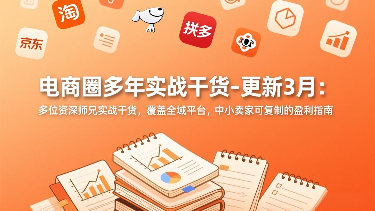 电商圈多年实战干货-更新3月：多位资深师兄实战干货，覆盖全域平台，中小卖家可复制的盈利指南网赚库-项目库-轻创网-中创网-福缘网-冒泡网-资源之家-魔方项目库网赚库