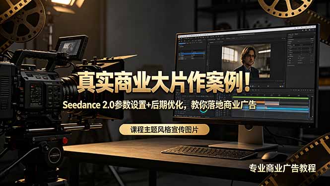 真实商业大片作案例！Seedance 2.0参数设置+后期优化，教你落地商业广告网赚库-项目库-轻创网-中创网-福缘网-冒泡网-资源之家-魔方项目库网赚库