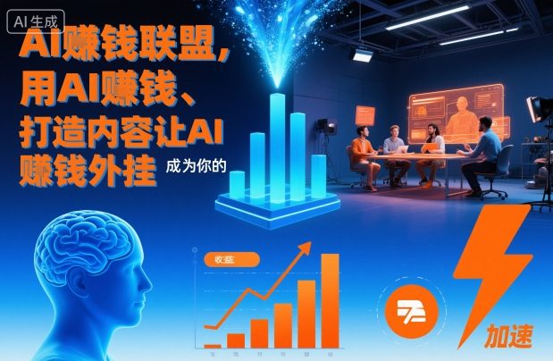 AI賺钱联盟,用AI賺钱、打造内容让AI成为你的賺钱外挂网赚库-项目库-轻创网-中创网-福缘网-冒泡网-资源之家-魔方项目库网赚库