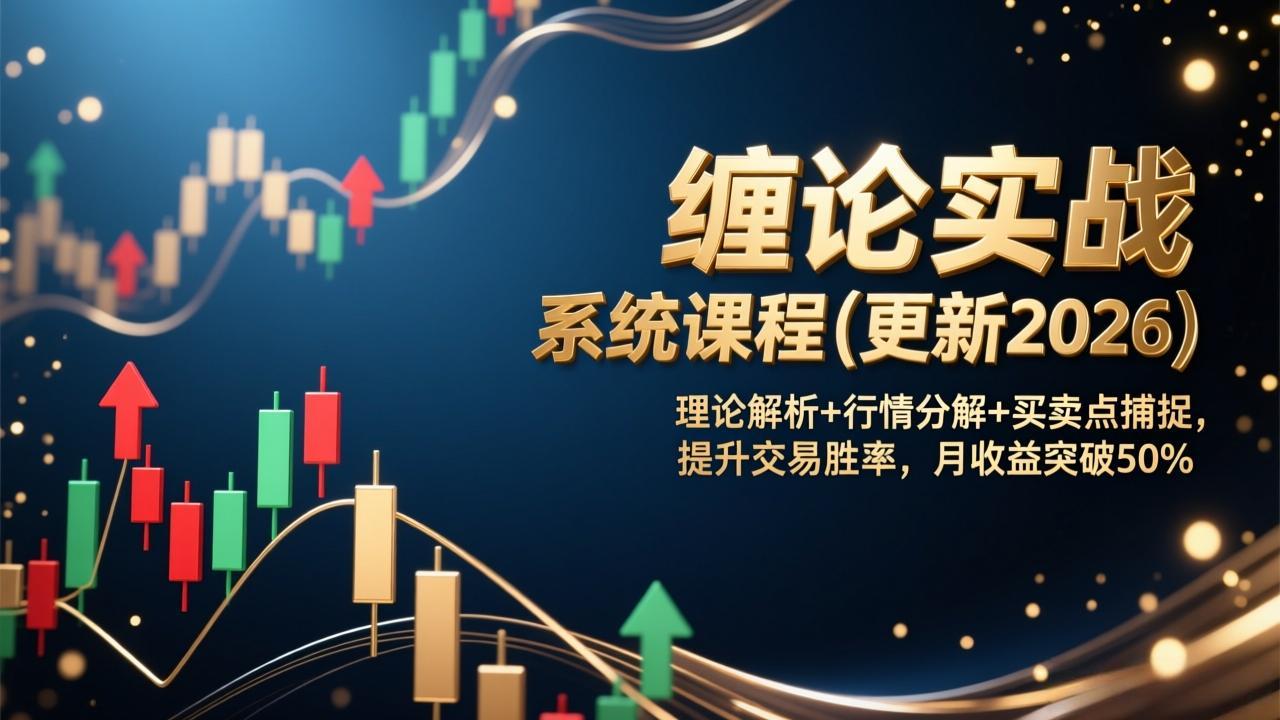 缠论实战系统课程(更新2026网赚库-项目库-轻创网-中创网-福缘网-冒泡网-资源之家-魔方项目库网赚库