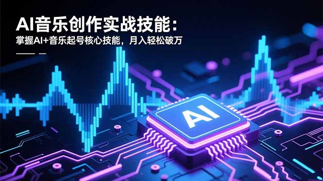 AI音乐创作实战技能：掌握AI+音乐起号核心技能，月入轻松破万网赚库-项目库-轻创网-中创网-福缘网-冒泡网-资源之家-魔方项目库网赚库