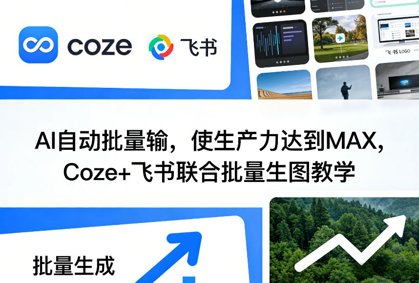 AI自动批量输，使生产力达到MAX，Coze+飞书联合批量生图教学网赚库-项目库-轻创网-中创网-福缘网-冒泡网-资源之家-魔方项目库网赚库