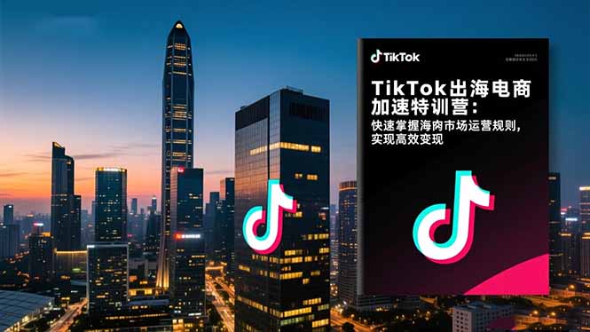 TikTok出海电商加速特训营：快速掌握海外市场运营规则，实现高效变现网赚库-项目库-轻创网-中创网-福缘网-冒泡网-资源之家-魔方项目库网赚库
