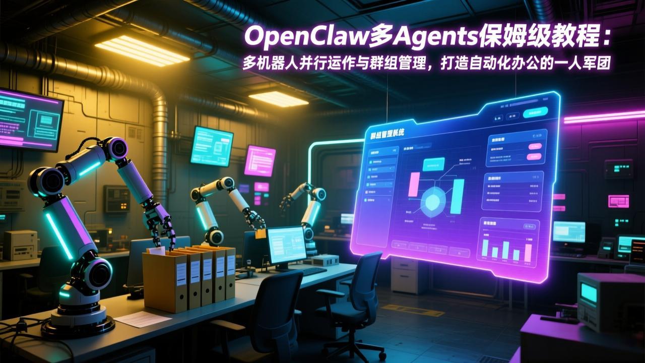 OpenClaw多Agents保姆级教程：多机器人并行运作与群组管理，打造自动化办公的一人军团网赚库-项目库-轻创网-中创网-福缘网-冒泡网-资源之家-魔方项目库网赚库