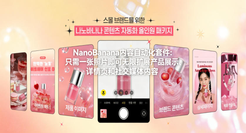 NanoBanana内容自动化套件：只需一张照片即可无限扩展产品展示、详情页和社交媒体内容！网赚库-项目库-轻创网-中创网-福缘网-冒泡网-资源之家-魔方项目库网赚库