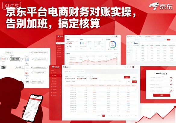 京东平台电商财务对账实操，告别加班，搞定核算网赚库-项目库-轻创网-中创网-福缘网-冒泡网-资源之家-魔方项目库网赚库