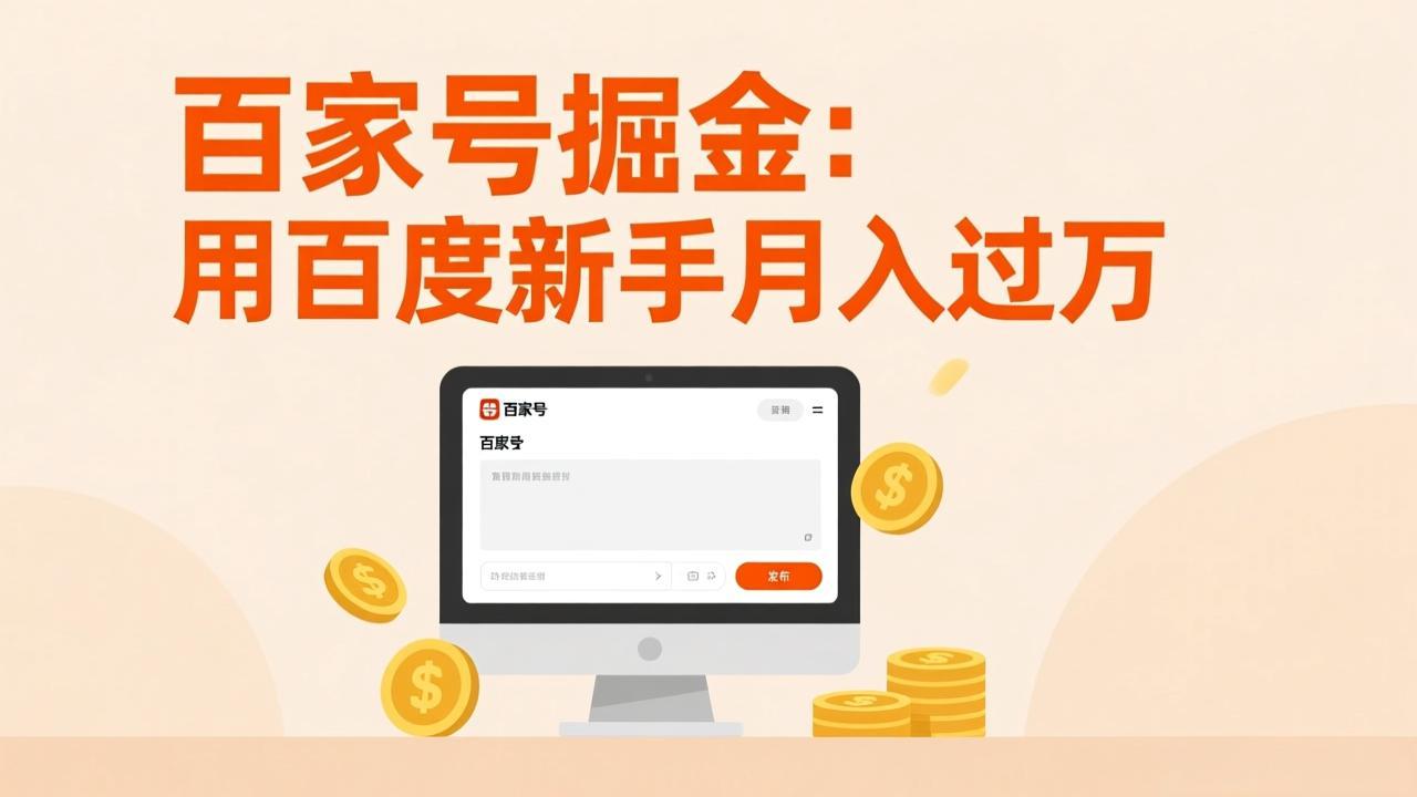 百家号掘金：用百度新手月入过万，日入300，无需引流，全新手机搬砖项目网赚库-项目库-轻创网-中创网-福缘网-冒泡网-资源之家-魔方项目库网赚库